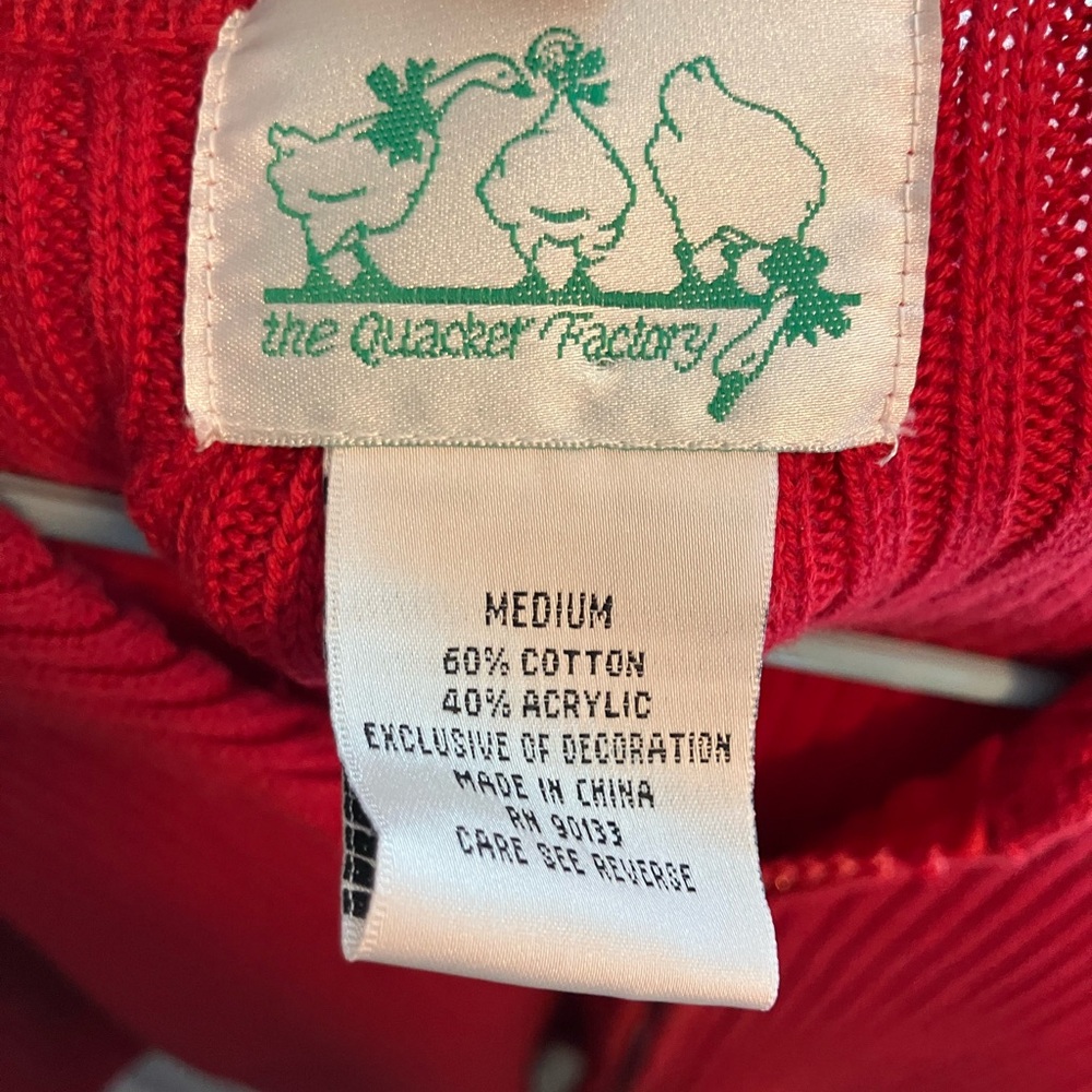 Quacker Factory Red Short-Sleeve Zip Front Cardigan - Picture 2 of 6